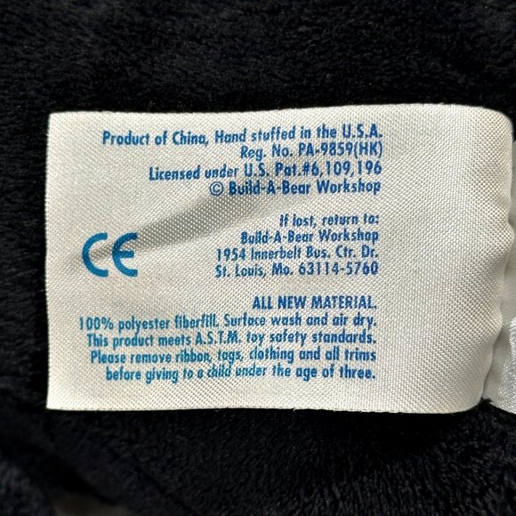 Build a Bear Chococat Plush Sanrio Hello Kitty Stuffed Animal 2010 Black Cat 17" - Picture 8 of 11